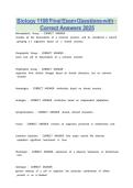 Biology 1108 Final Exam Questions with Correct Answers 2026 Biology 1108 Final Exam Questions with Correct Answers 2026 