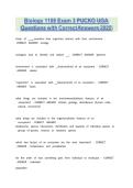 Biology 1108 Exam 3 PUCKO UGA Questions with Correct Answers 2026
