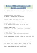 Biology 1108 Exam 2 Questions with Correct Answers 2026