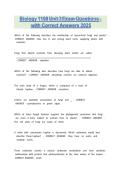 Biology 1108 Unit 3 Exam Questions with Correct Answers 2026