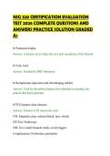 NSG 320 CERTIFICATION EVALUATION&NewLine;TEST 2026 COMPLETE QUESTIONS AND&NewLine;ANSWERS PRACTICE SOLUTION GRADED&NewLine;A&plus;