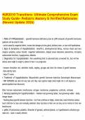 NUR2010 Transitions- Ultimate Comprehensive Exam Study Guide- Pediatric Mastery & Verified Rationales &lpar;Newest Update 2026&rpar;&period;pdf&NewLine;&NewLine;
