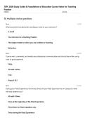 TEPC 5000 Study Guide & Foundations of Education Course Notes for Teaching Practice