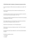 TEPC 5000 Study Guide & Foundations of Teaching and Learning Course Notes