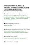 NSG 2400 EXAM 1 CERTIFICATION&NewLine;PREPARATION 2026 REVIEW SHEET SOLVED&NewLine;QUESTIONS GUARANTEED PASS