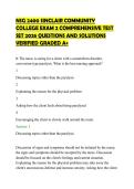 NSG 2400 SINCLAIR COMMUNITY&NewLine;COLLEGE EXAM 2 COMPREHENSIVE TEST&NewLine;SET 2026 QUESTIONS AND SOLUTIONS&NewLine;VERIFIED GRADED A&plus;