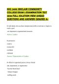 NSG 2400 SINCLAIR COMMUNITY&NewLine;COLLEGE EXAM 2 EXAMINATION TEST&NewLine;2026 FULL SOLUTION VIEW AHEAD&NewLine;QUESTIONS AND ANSWERS GRADED A&plus;&NewLine;