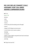 NSG 2400 SINCLAIR COMMUNITY EXAM 2&NewLine;ASSESSMENT SCRIPT 2026 VERIFIED&NewLine;ANSWERS COMPREHENSIVE REVIEW
