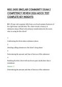 NSG 2400 SINCLAIR COMMUNITY EXAM 2&NewLine;COMPETENCY REVIEW 2026 MOCK TEST&NewLine;COMPLETE KEY INSIGHTS