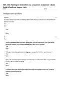 TEPC 5300 Planning for Instruction and Assessment Assignment 2 Study Guide & Curriculum Design Notes
