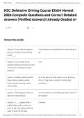 NSC Defensive Driving Course EXAM Newest 2026 Complete Questions and Correct Detailed Answers &lpar;Verified Answers&rpar; &vert;Already Graded A&plus;&NewLine;&NewLine;