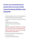 DCF Foster Care Licensing Specialist Exam &NewLine;Questions With Correct Answers &lpar;Verified &NewLine;Answers&rpar; Plus Rationales 2026 Q&A &vert; Instant &NewLine;Download Pdf 