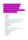 REAL ESTATE BROKER LICENSING &NewLine;EXAMINATION QUESTION AND &NewLine;CORRECT ANSWERS &lpar;VERIFIED &NewLine;ANSWERS&rpar; PLUS RATIONALES 2026 Q&A &NewLine;INSTANT DOWNLOAD PDF 