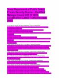 Texas Department of Public Safety Private Security Bureau - Qualified Manager Exam&vert; GET IT 100&percnt; ACCURATE&excl;&excl; LATEST UPDATE 2026-2027&excl;
