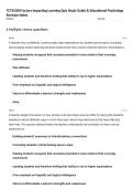 TCTX5200 Factors Impacting Learning Quiz Study Guide & Educational Psychology Revision Notes