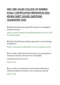 NSG 3180 GALEN COLLEGE OF NURSING&NewLine;EXAM 2 CERTIFICATION PREPARATION 2026&NewLine;REVIEW SHEET SOLVED QUESTIONS&NewLine;GUARANTEED PASS