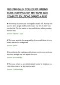 NSG 3180 GALEN COLLEGE OF NURSING&NewLine;EXAM 2 CERTIFICATION TEST PAPER 2026&NewLine;COMPLETE SOLUTIONS GRADED A PLUS&NewLine;