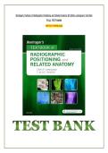 Bontrager's Textbook of Radiographic Positioning 9th Edition Lampignano Test Bank - Complete Exam 2026
