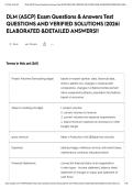DLM &lpar;ASCP&rpar; Exam Questions & Answers Test QUESTIONS AND VERIFIED SOLUTIONS &vert;2026&vert; ELABORATED &DETAILED ANSWERS&excl;&excl;&NewLine;&NewLine;