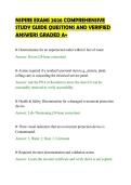 NSPIRE EXAMS 2026 COMPREHENSIVE&NewLine;STUDY GUIDE QUESTIONS AND VERIFIED&NewLine;ANSWERS GRADED A&plus;