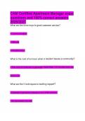 CAM Certified Apartment Manager exam questions and 100&percnt; correct answers 2026&sol;2027