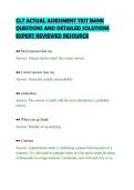 CLT ACTUAL ASSESSMENT TEST BANK&NewLine;QUESTIONS AND DETAILED SOLUTIONS&NewLine;EXPERT REVIEWED RESOURCE