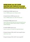 NSPIRE EXAMS 2026 TEST PAPER&NewLine;QUESTIONS AND COMPLETE SOLUTIONS&NewLine;CERTIFICATION EVALUATION GRADED A&plus;