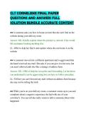 CLT CORNELIEKE FINAL PAPER&NewLine;QUESTIONS AND ANSWERS FULL&NewLine;SOLUTION BUNDLE ACCURATE CONTENT