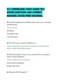 CLT CORNELIEKE STUDY GUIDE TEST&NewLine;PAPER QUESTIONS AND CORRECT&NewLine;ANSWERS TESTED PREP MATERIAL&NewLine;