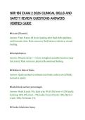 NUR 185 EXAM 2 2026 CLINICAL SKILLS AND&NewLine;SAFETY REVIEW QUESTIONS ANSWERS&NewLine;VERIFIED GUIDE