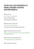 NUR 185 EXAM 2 2026 FUNDAMENTALS OF&NewLine;NURSING ASSESSMENT QUESTIONS&NewLine;SOLUTIONS GRADED A&plus;&NewLine;