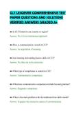 CLT LESGEVER COMPREHENSIVE TEST&NewLine;PAPER QUESTIONS AND SOLUTIONS&NewLine;VERIFIED ANSWERS GRADED A&plus;