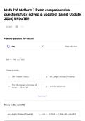 Math 126 Midterm 1 Exam comprehensive questions fully solved & updated &lpar;Latest Update 2026&rpar; UPDATE&excl;&excl;