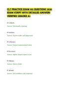 CLT PRACTICE EXAM 103 QUESTIONS 2026&NewLine;EXAM SCRIPT WITH DETAILED ANSWERS&NewLine;VERIFIED GRADED A&plus;