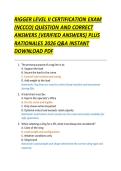 RIGGER LEVEL II CERTIFICATION EXAM &NewLine;&lpar;NCCCO&rpar; QUESTION AND CORRECT &NewLine;ANSWERS &lpar;VERIFIED ANSWERS&rpar; PLUS &NewLine;RATIONALES 2026 Q&A INSTANT &NewLine;DOWNLOAD PDF 