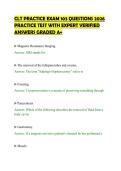 CLT PRACTICE EXAM 103 QUESTIONS 2026&NewLine;PRACTICE TEST WITH EXPERT VERIFIED&NewLine;ANSWERS GRADED A&plus;&NewLine;
