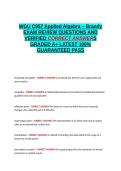 WGU C957 Applied Algebra - Brandy QUESTIONS AND VERIFIED CORRECT ANSWERS GRADED A&plus; -LATEST 2026-2027- 100- GUARANTEED PASS&period;docx&NewLine;&NewLine;