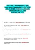 WGU C957A Applied Algebra Key Concepts and Applications QUESTIONS AND VERIFIED CORRECT ANSWERS GRADED A&plus; -LATEST 2026-2027- 100- GUARANTEED PASS&period;docx&NewLine;&NewLine;