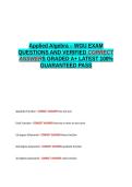  Applied Algebra &colon; WGU C957 EXAM &semi;C957 Applied Algebra - Module 1 Quiz &semi;Applied Algebra &ndash; WGU EXAM &semi;C957 Unit 2 Review Module 3 Quiz &semi;Applied Algebra WGU C957 EXAM REVIEW QUESTIONS AND VERIFIED CORRECT ANSWERS GRADED A&plus; -LATEST 2026-2027- 100- GUARANTEED 