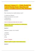 Delaware Category 8 &mdash; Public Health Pest &NewLine;Control Practice Exam &vert; Questions and &NewLine;Answers &lbrack;Verified Answers&rsqb; Plus Rationales 