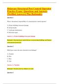 Delaware Structural Pest Control Operator &NewLine;Practice Exam &vert; Questions and Answers &NewLine;&lbrack;Verified Answers&rsqb; Plus Rationales