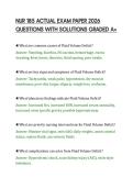 NUR 185 ACTUAL EXAM PAPER 2026&NewLine;QUESTIONS WITH SOLUTIONS GRADED A&plus;
