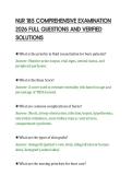 NUR 185 COMPREHENSIVE EXAMINATION&NewLine;2026 FULL QUESTIONS AND VERIFIED&NewLine;SOLUTIONS