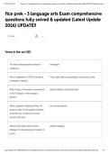 ftce prek - 3 language arts Exam comprehensive questions fully solved & updated &lpar;Latest Update 2026&rpar; UPDATE&excl;&excl;&NewLine;&NewLine;