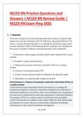 NCLEX RN Practice Questions and&NewLine;Answers &vert; NCLEX RN Review Guide &vert;&NewLine;NCLEX RN Exam Prep 2026