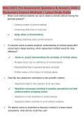 WGU D671 Pre-Assessment Questions & Answers 2026 &vert; &NewLine;Elementary Science Methods &vert; Latest Study Guide