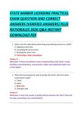 STATE BARBER LICENSING PRACTICAL &NewLine;EXAM QUESTION AND CORRECT &NewLine;ANSWERS &lpar;VERIFIED ANSWERS&rpar; PLUS &NewLine;RATIONALES 2026 Q&A INSTANT &NewLine;DOWNLOAD PDF 