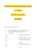 Test Bank for Introductory Mental Health Nursing 4th Edition Womble Kincheloe &lpar;All Chapters&rpar;