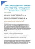 Florida Cosmetology State Board Clinical Exam Actual Exam 2026&sol;2027 &vert; Complete Exam-Style Questions &vert; 100&percnt; Verified &ndash; Detailed Rationales &ndash; Pass Guaranteed &ndash; A&plus; Graded&NewLine;&NewLine;