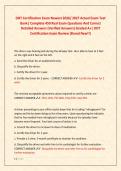 DOT Certification Exam Newest 2025&sol; 2026 Actual Exam Test &NewLine;Bank&vert; Complete 450 Real Exam Questions And Correct &NewLine;Detailed Answers &lpar;Verified Answers&rpar; Graded A&plus;&vert; DOT &NewLine;Certification Exam Review &lpar;Brand New&excl;&excl;&rpar;